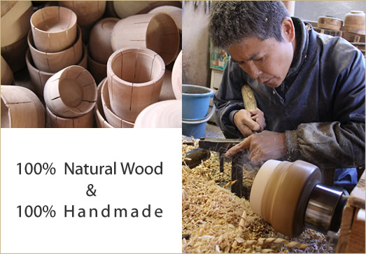 100% Natural Wood & 100% Handmade