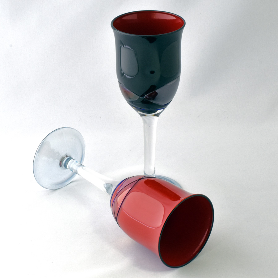 漆フルートグラス　ペアセット　シャンパングラス