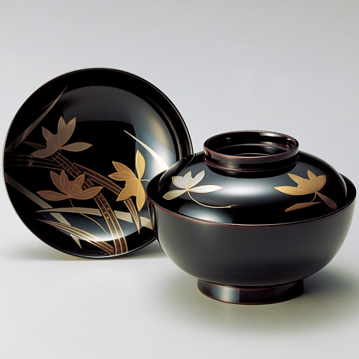 溜塗煮物椀 雑煮椀 溜内朱 漆塗り・木製 12-01003 漆器の井助