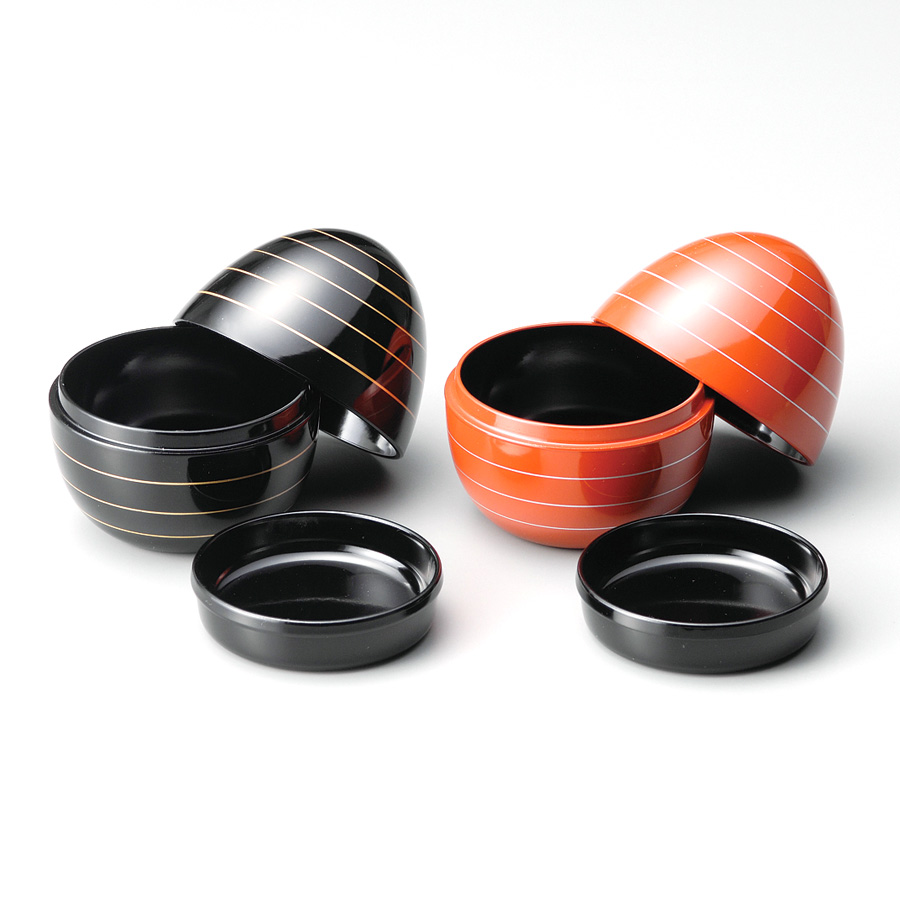 たまご 金ライン 小物入 黒