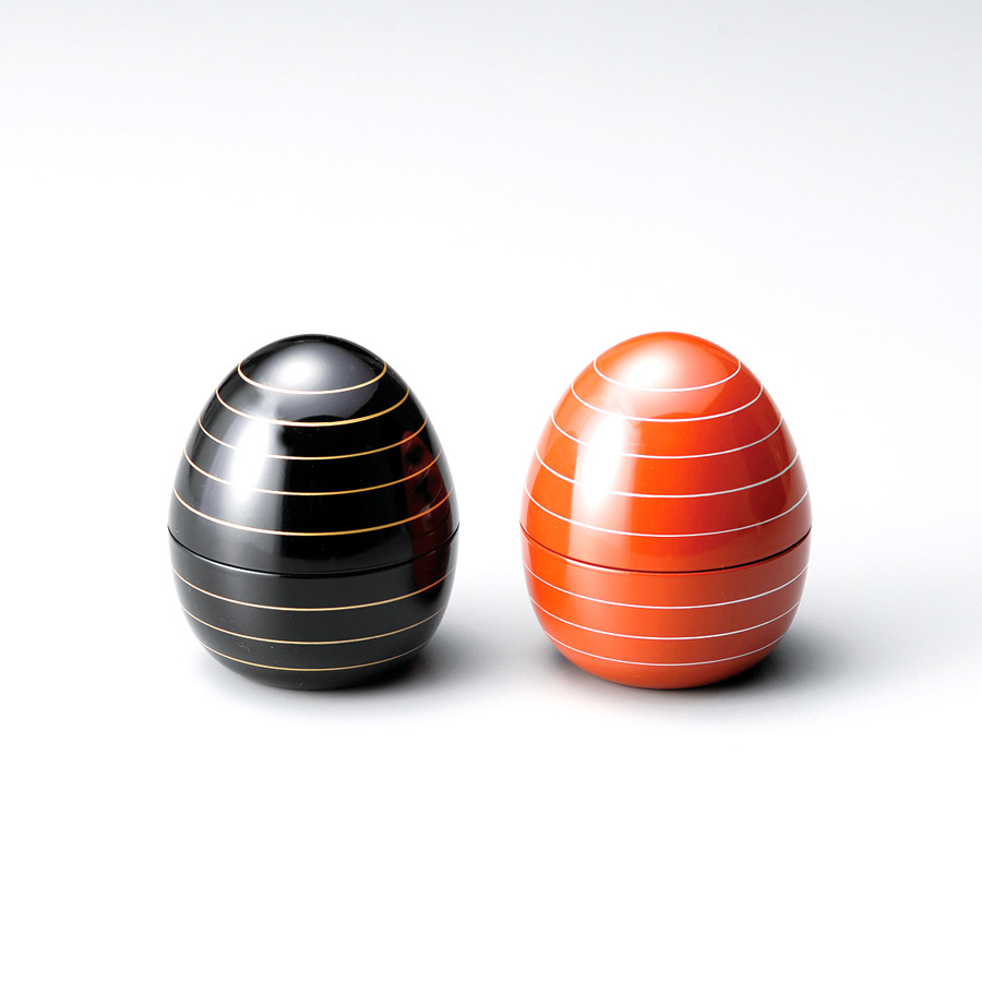 たまご 金ライン 小物入 黒