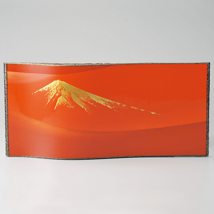 パネル 赤富士 赤 漆塗り・木製 11-15301 (製造中止) 漆器の井助 パネル 赤富士 赤 漆塗り・木製 11-15301 (製造中止) 漆器の井助