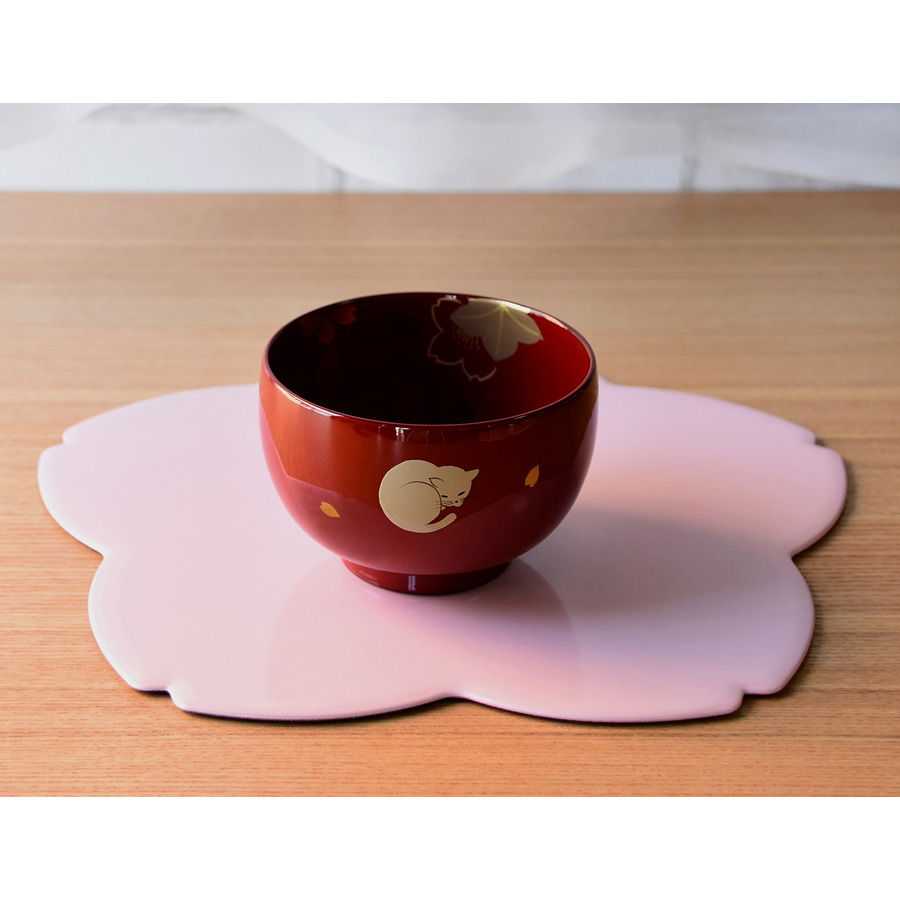 世界有名な 桜両面膳 10.0 ホワイト/ピンク ランチョンマット リバーシブル テーブル用品