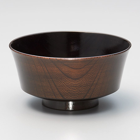 飯椀 Keyaki 黒/赤 木製 漆塗り 木のご飯茶碗