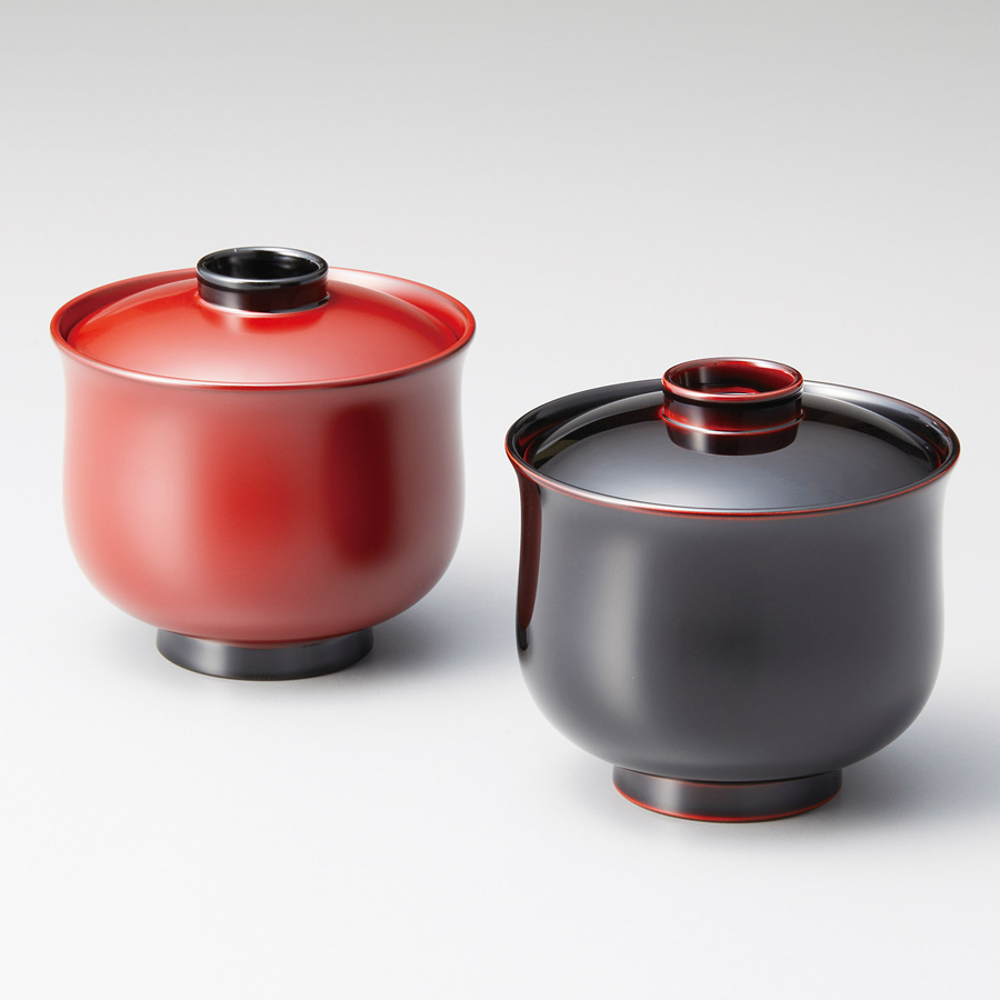 漆器輪島塗木製蒔絵溜塗蓋付椀吸物椀汁椀10客時代物 【蔵