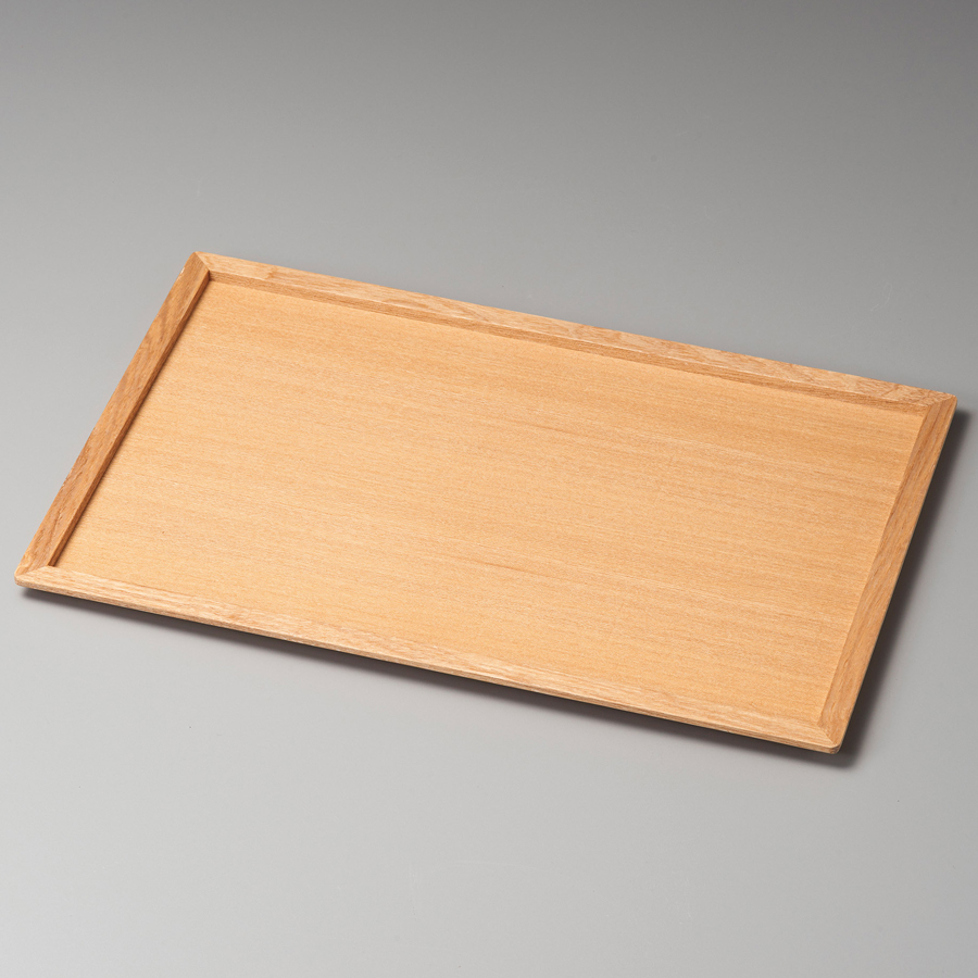 もてなし盆 11.0 白木塗 タモ 木製