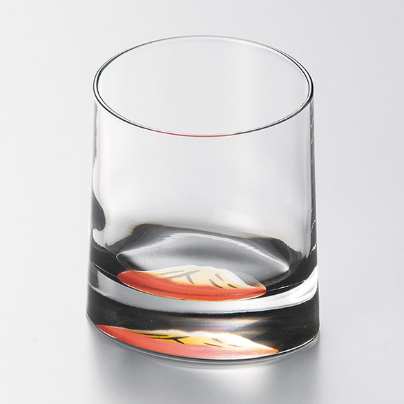 オールドグラス 赤富士 赤/黒