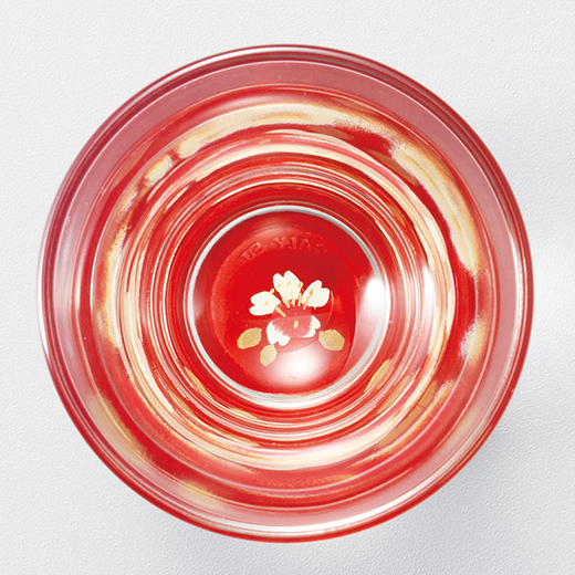 冷酒グラス 桜 黒/赤/緑 12-12203/12204/12205 漆器の井助