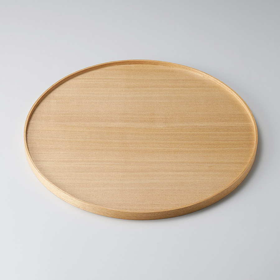 丸盆 8.5 白木塗 タモ 木製 漆器の井助