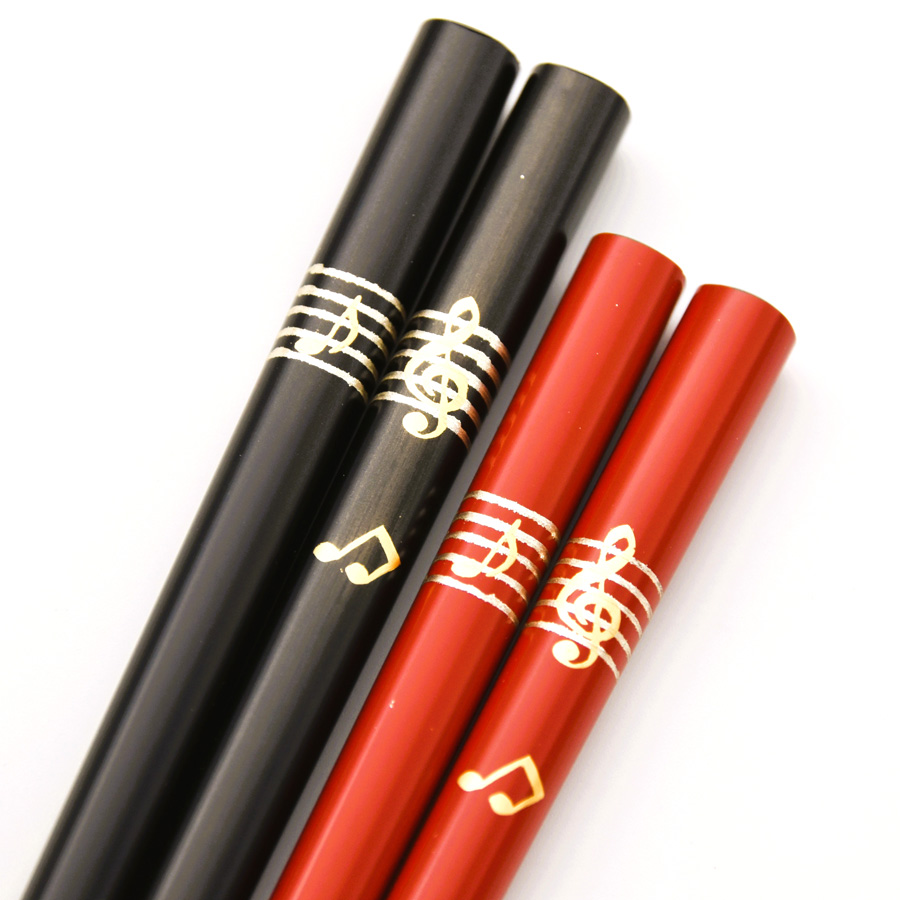 うるし箸 音符　黒/朱 木製 漆塗り