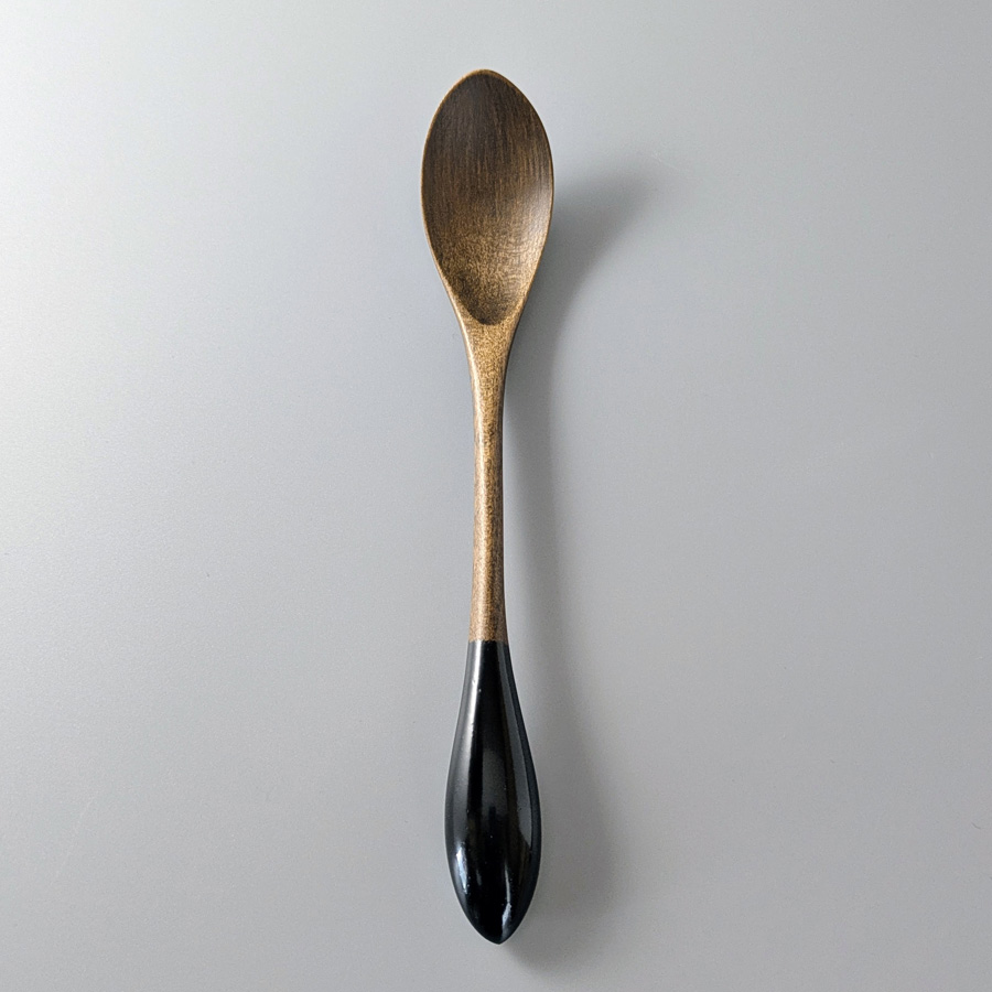 テーブルスプーン カエデ 黒/朱 日本製