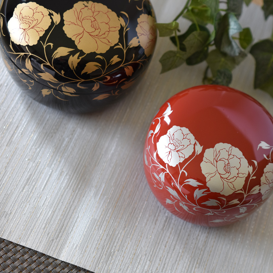 ご結婚の引き出物におすすめの漆器　ボンボニエール　華唐草　漆塗り 京都 漆器の井助