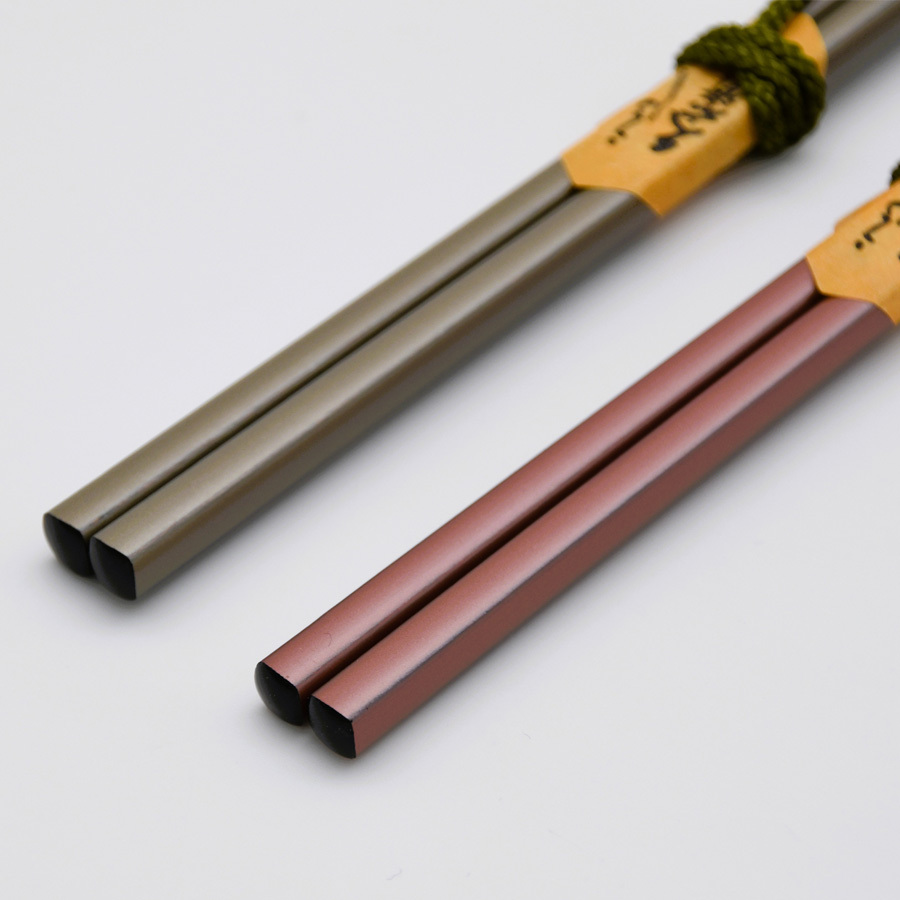 細身箸 銀パール/ピンクパール　黒