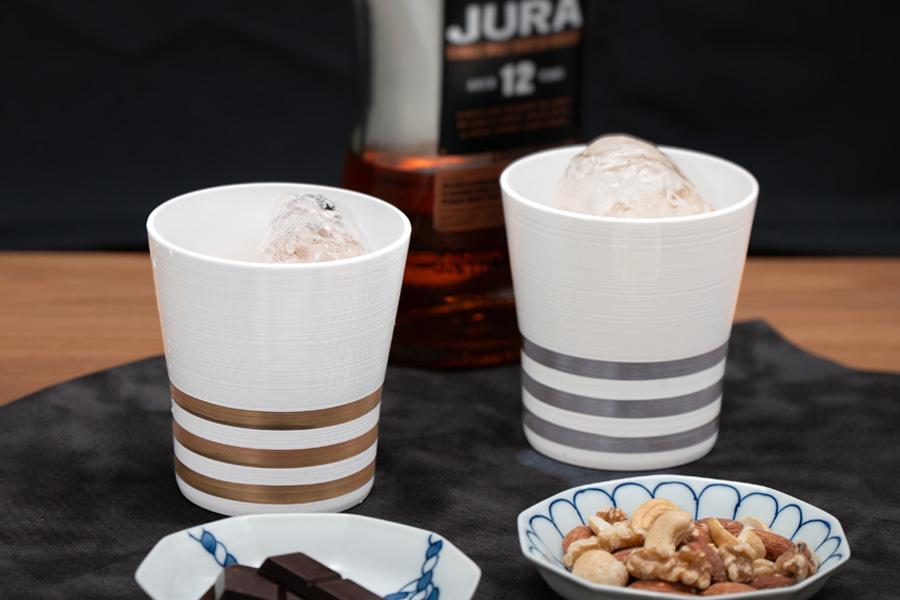 フリーカップ ハケ目 金ライン/銀ライン