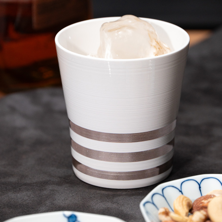 フリーカップ ハケ目 金ライン/銀ライン