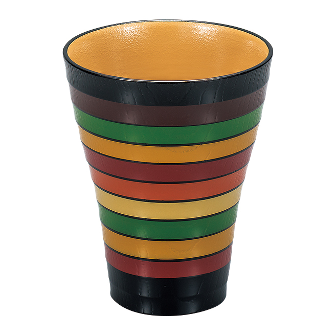焼酎ビアカップ 独楽模様 朱