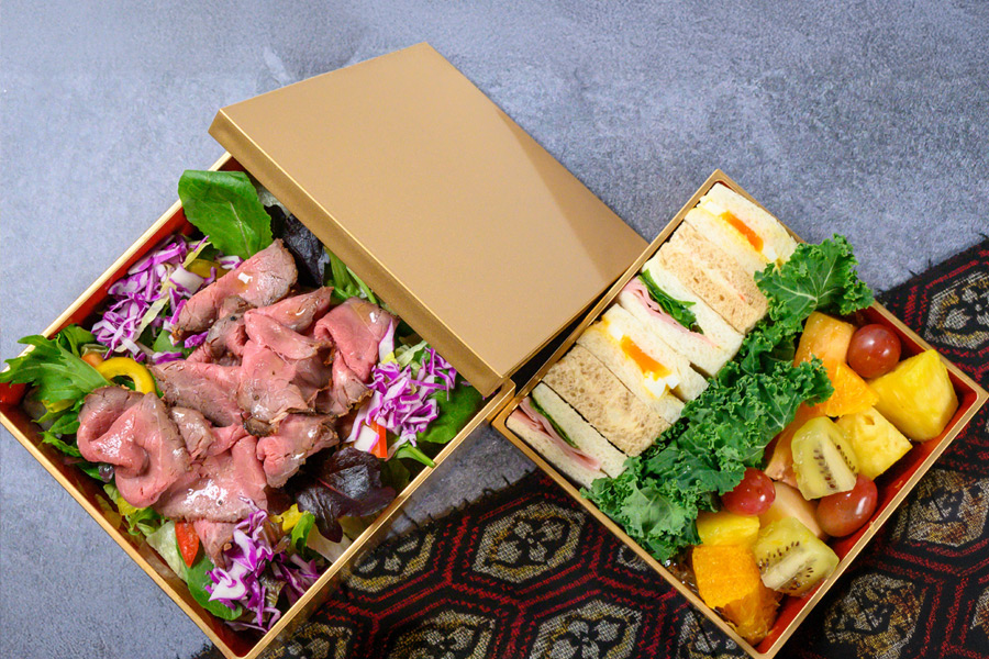 三段角重盛り付け例