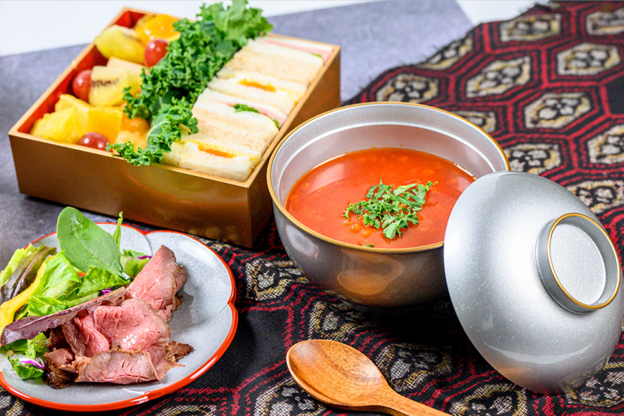 雑煮椀 金ラメ/銀ラメ FC23-1/2 漆器の井助