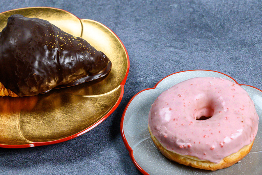 銘々皿 5.0 福梅 金ラメ/銀ラメ 5枚セット FC23-3/4 漆器の井助