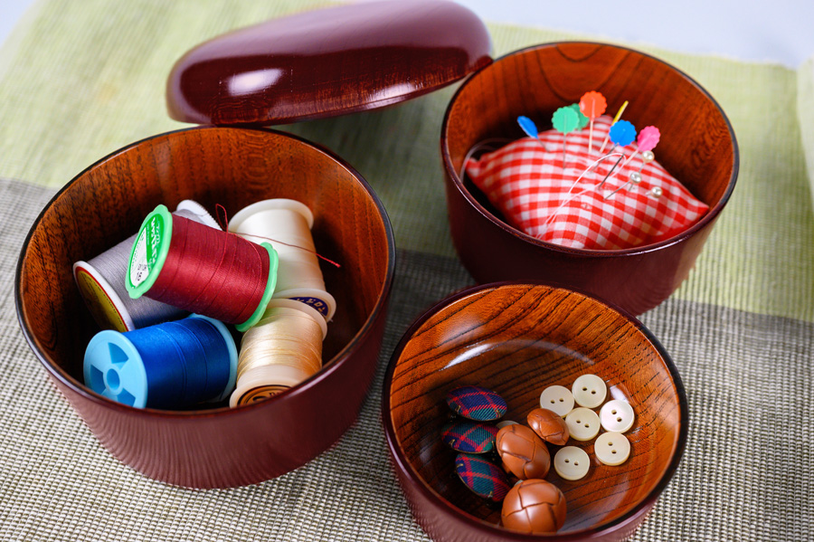 京都　象彦　漆器　入れ子三段重箱　天然木 京都象彦漆器入れ子三段重箱天然木