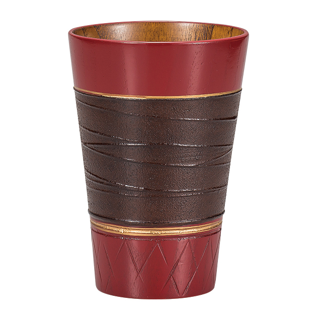 フリーカップ 嵯美 赤 木製