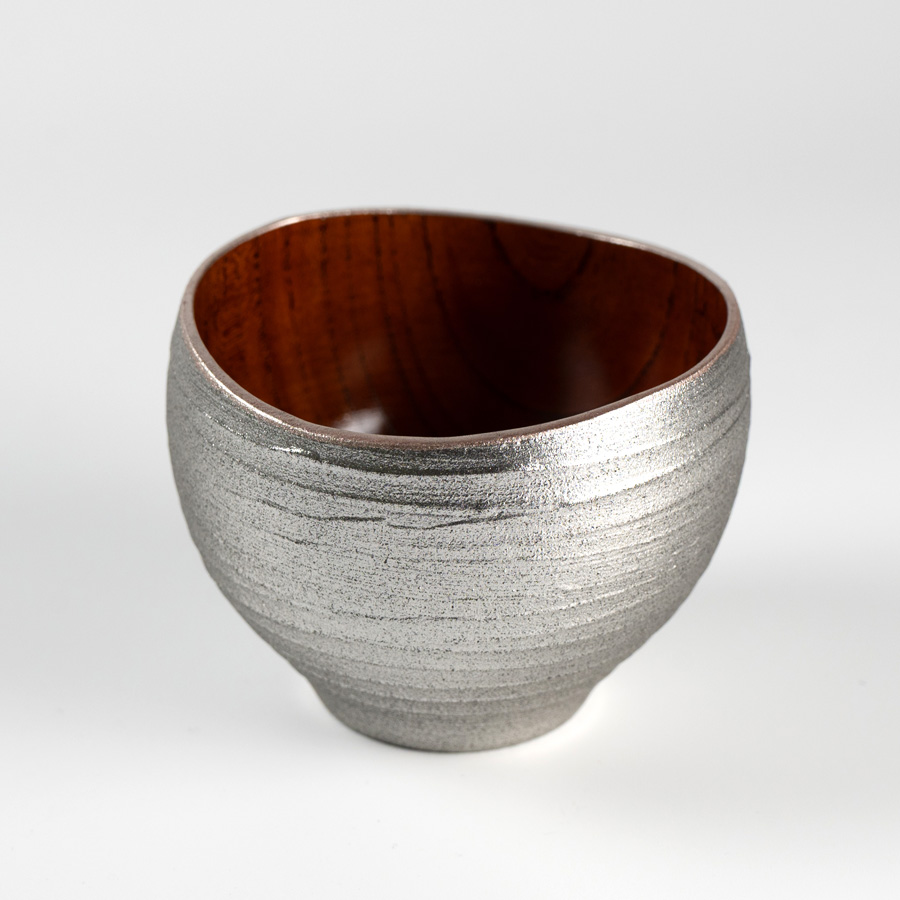 ゆらぎボール 銀嵯美 中 木製 漆塗り