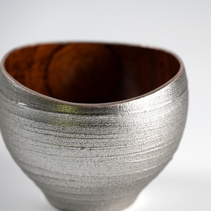 ゆらぎボール 銀嵯美 中 木製 漆塗り