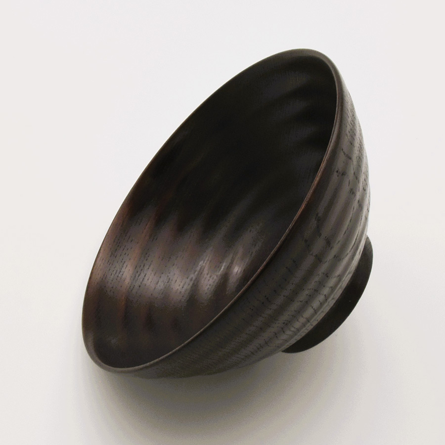 飯椀 波紋 摺漆 木製 漆塗り 木のご飯茶碗