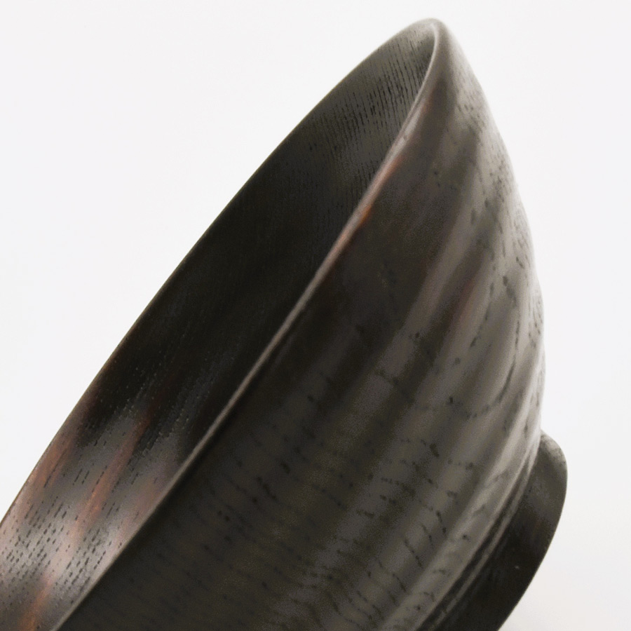 飯椀 波紋 摺漆 木製 漆塗り 木のご飯茶碗